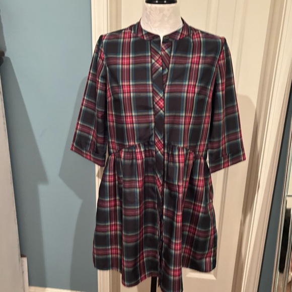 Tuckernuck Tartan Royal Shirt Dress - Picture 2 of 11